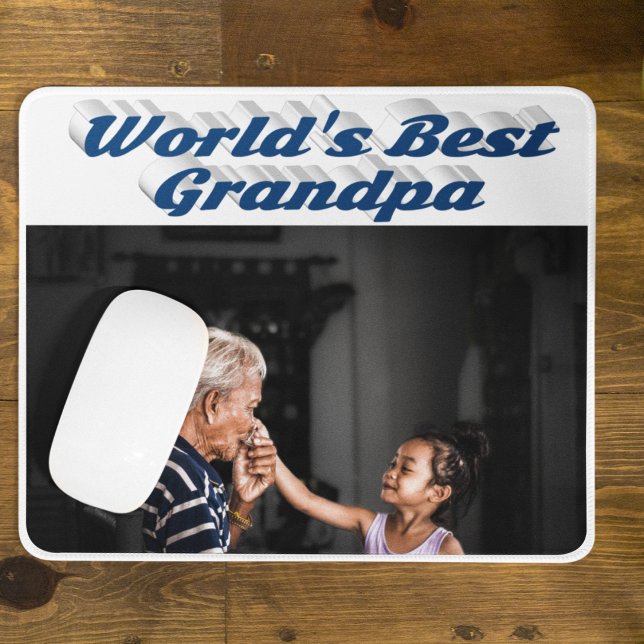 Bester Grandpa-Foto Mousepad (Von Creator hochgeladen)