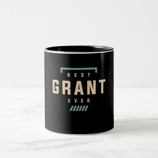 Bester Grant je Funny Name Grant Zweifarbige Tasse (Mittel)