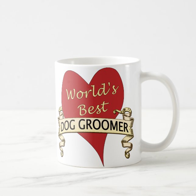 Bester Groomer der Welt Hunde Tasse (Rechts)