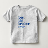 Bester großer Bruder je grau mit Blue Text Boy