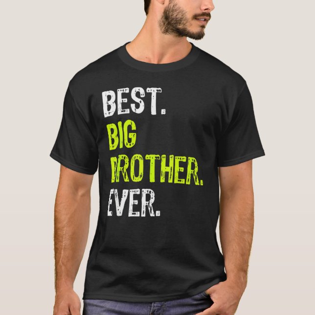 Bester großer Bruder je Teenager älter Geschwister T-Shirt (Vorderseite)