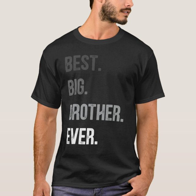 Bester großer Bruder je Teenager älter Geschwister T-Shirt (Vorderseite)