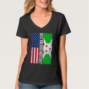 Bester großer Bruder je Vatertag Burundi Us Fla T-Shirt