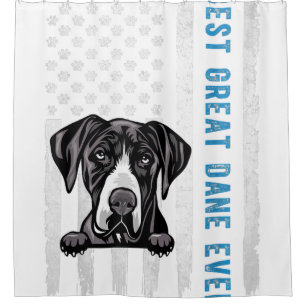 Bester Großer Dane je amerikanischer Flag Funke D Duschvorhang