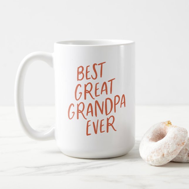 Bester Großer Großvater je Roter Typ Kaffeetasse (Mit Donut)