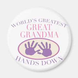 Bester großer Oma Handdown-T - Shirt Magnet