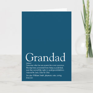 Bester Großvater der Welt Großpapa Opa Definition Karte