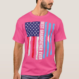 Bester Großvater je amerikanischer Flaggenvater in T-Shirt