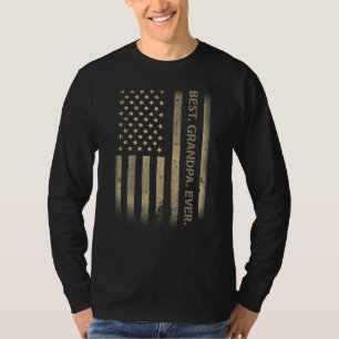 Bester Großvater je amerikanischer Grunge Flag Vat T-Shirt
