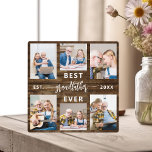 Bester Großvater je Großkinder FotoCollage Fotoplatte<br><div class="desc">Feiern Sie die besondere Bindung zwischen einem Großvater und seinen Enkelkindern mit der "Besten Großvater je" Großkinder Foto Collage Plaque. Diese personalisierte Plakette besticht durch eine wunderschön gestaltete Collage aus Foto, in der wertvolle Momente und wertvolle Erinnerungen festgehalten werden, die mit seinen geliebten Enkeln geteilt werden. Die liebevolle Nachricht "Bester...</div>