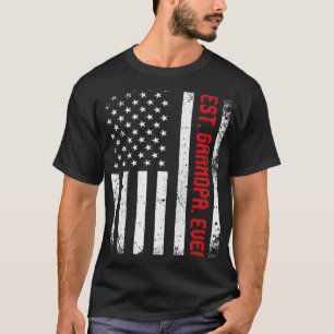 Bester Großvater je US-amerikanischer Flaggen Vint T-Shirt