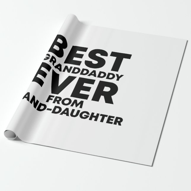 Bester Großvater je von Enkelin Geschenkpapier (Ungerollt)