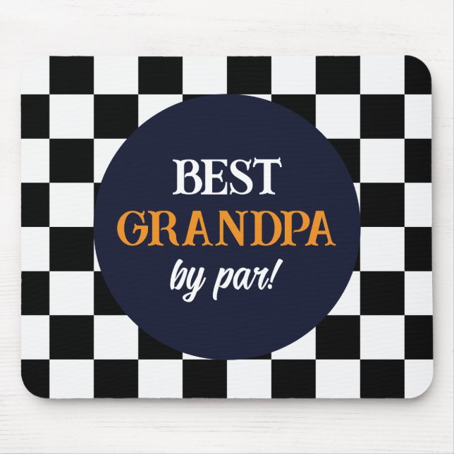 Bester Großvater Moderner Karo Mousepad (Vorne)