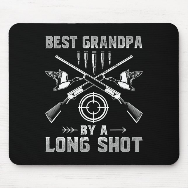 Bester Großvater nach langem Schuss - Männchen Hir Mousepad (Vorne)