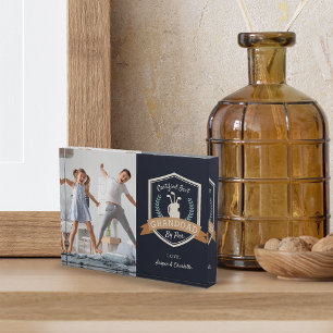 Bester Großvater nach Par   Golf Opa Fotoblock