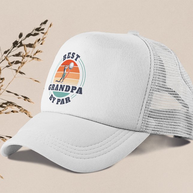 Bester Großvater Ruhender Golfplatz Vater Retro Cu Truckerkappe (Grandpa Fathers Day Trucker Hat)