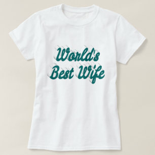 Bester grüner Text der Ehefrau T-Shirt