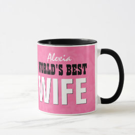 Bester Grunge V29 die EHEFRAU der Welt Rosa Tasse