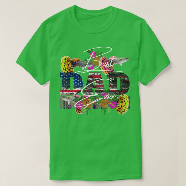 Bester Guppy-Vater je 1 T-Shirt (Design vorne)