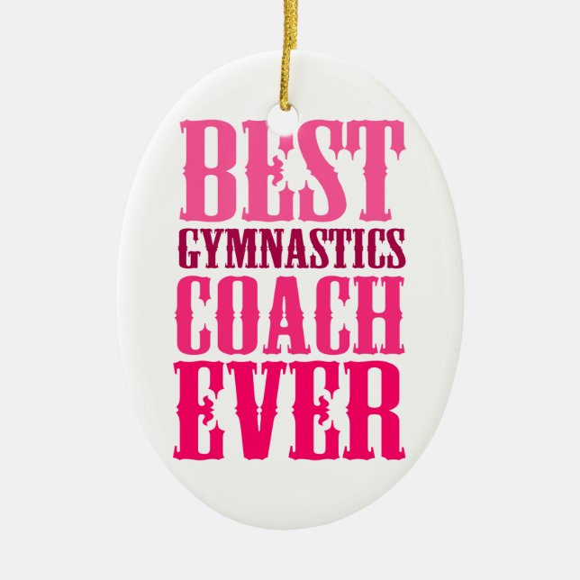 Bester Gymnastiktrainer je Keramikornament (Vorne)