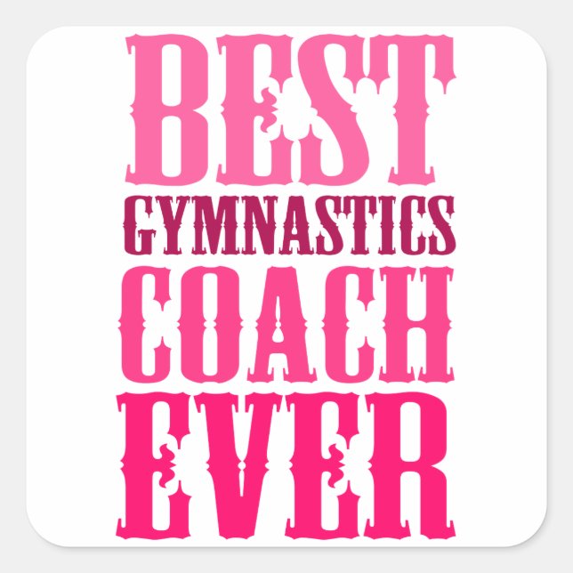 Bester Gymnastiktrainer je Quadratischer Aufkleber (Vorderseite)