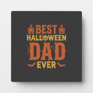 Bester Halloween-Vater überhaupt Vintage abgenutzt Fotoplatte