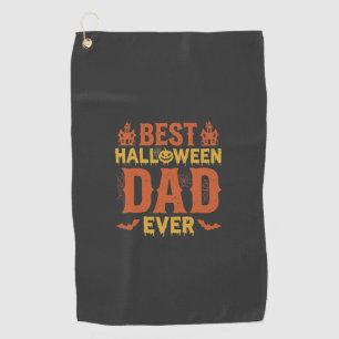 Bester Halloween-Vater überhaupt Vintage abgenutzt Golfhandtuch