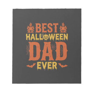 Bester Halloween-Vater überhaupt Vintage abgenutzt Notizblock