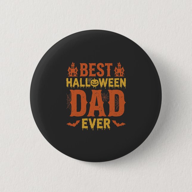 Bester Halloween-Vater überhaupt Vintage-Distresse Button (Vorderseite)