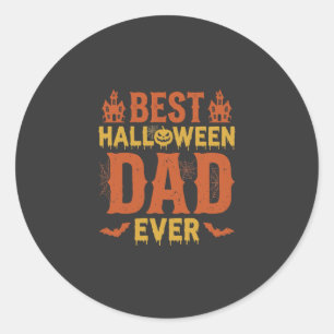 Bester Halloween-Vater überhaupt Vintage-Distresse Runder Aufkleber