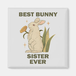 Bester Hasen-Schwester Ever Hasenliebhaber Süßer H Magnet