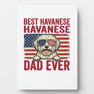 Bester Havanese-Vater Aller Patrioten Hund-Shirt-D Fotoplatte