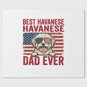 Bester Havanese-Vater Aller Patrioten Hund-Shirt-D Geschenkpapier