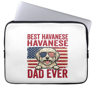 Bester Havanese-Vater Aller Patrioten Hund-Shirt-D Laptopschutzhülle