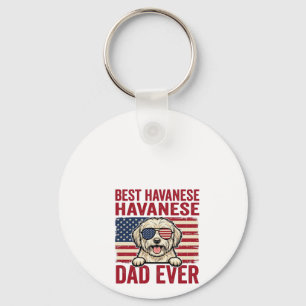 Bester Havanese-Vater Aller Patrioten Hund-Shirt-D Schlüsselanhänger