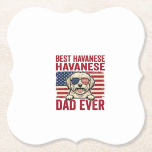 Bester Havanese-Vater Aller Patrioten Hund-Shirt-D Untersetzer