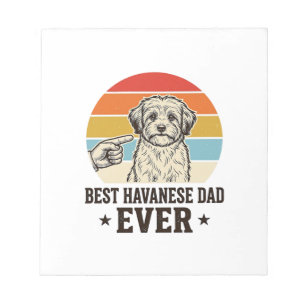 Bester Havanese-Vater Aller Zeiten Vintage-Hund-Sh Notizblock