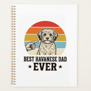 Bester Havanese-Vater überhaupt Vintage-Hund-Shirt Planer