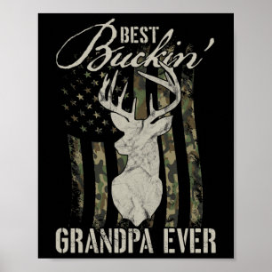 Bester Hirsch jagender Opa ever Herren Tarnanzug C Poster