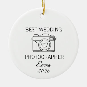 Bester Hochzeitsfotograf Andenken Brautshooting Keramik Ornament