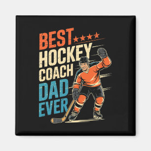 Bester Hockey Coach Dad Ever zum Vatertag für Dad Magnet