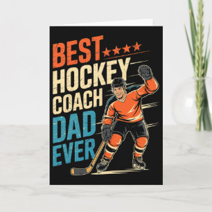 Bester Hockey-Coach Dad jemals Vater's Day Für Dad Karte
