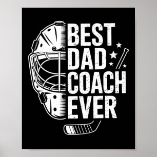 Bester Hockey-Vater-Trainer Aller Zeiten Retro Vat Poster