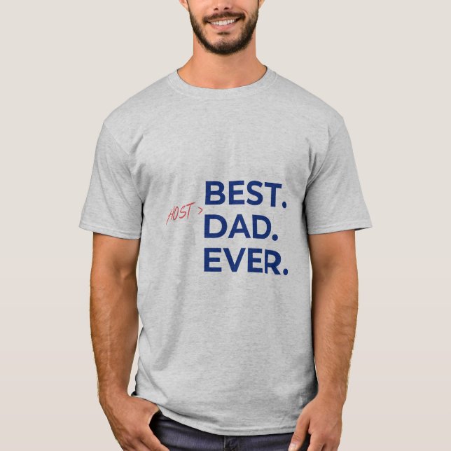 Bester Host-Vater je T - Shirt (grau) (Vorderseite)