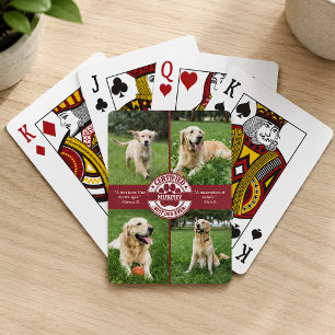 Bester Hund Aller Zeiten 4 Foto Collage Spielkarten