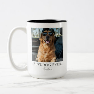 Bester Hund Aller Zeiten Haustier-Eltern-Foto-Tass Zweifarbige Tasse