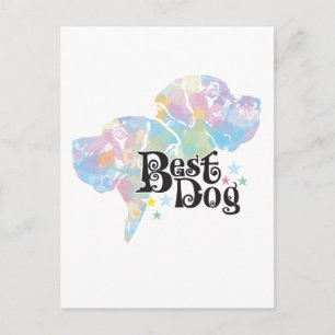 Bester Hund Deutsche Dogge Pastell Wasserfarbe Hun Postkarte