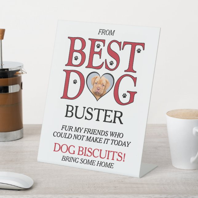 Bester Hund Hochzeitskuchen Bar mit Foto für Haust Sockelschild (In SItu)