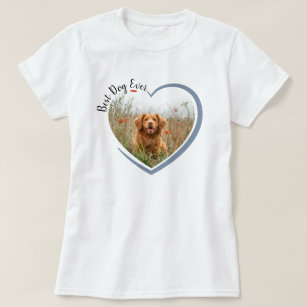 Bester Hund je Herz-Foto T-Shirt