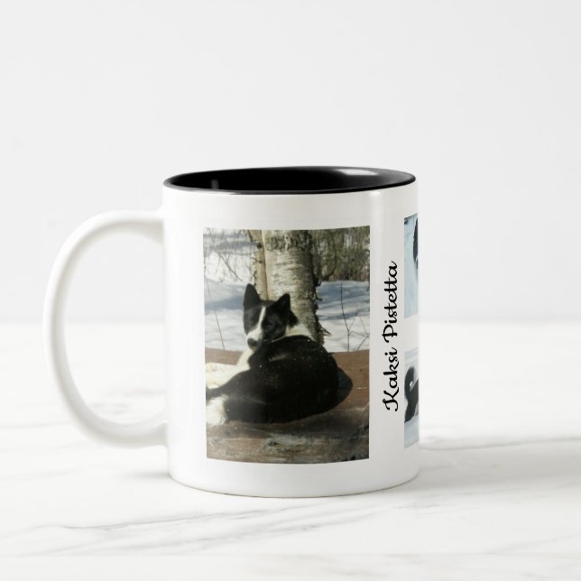 Bester Hund je Lover individuell einstellbar Zweifarbige Tasse (Links)